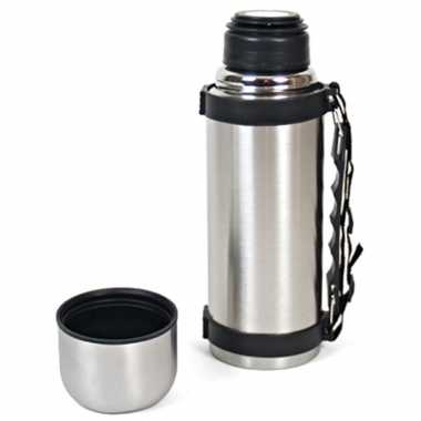 Koffiekan / koffiekan rvs voor onderweg met draagriem 550 ml