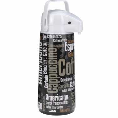 Koffiekan met dispenser zwart/wit