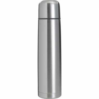 Rvs koffiekan/koffiekan 1 liter zilver