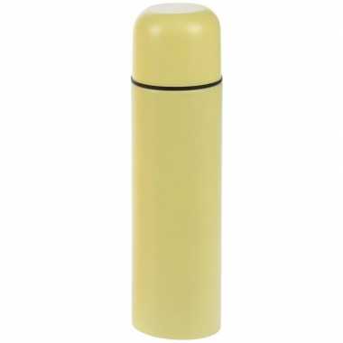 Rvs koffiekan/koffiekan 500 ml geel