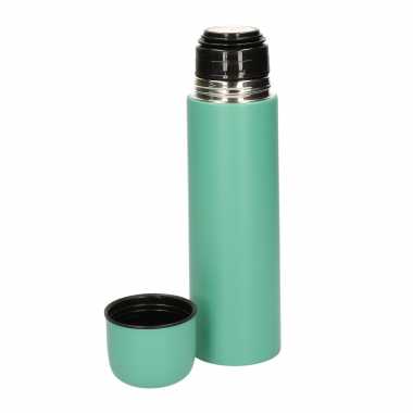 Rvs koffiekan/koffiekan 500 ml groen