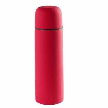 Rvs koffiekan/koffiekan 500 ml rood