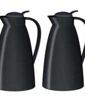 2x koffiekan koffiekan zwart 1 liter